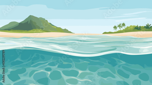 Tropical Beach with Calm Waves