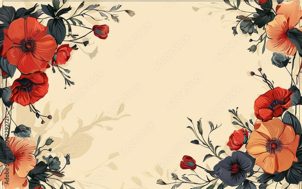 Naklejka premium Vintage floral texture art background 