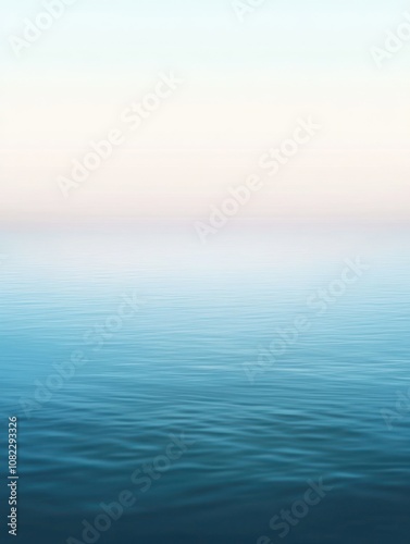 Wallpaper Mural A serene view of calm ocean waters blending with a pastel sky. Torontodigital.ca