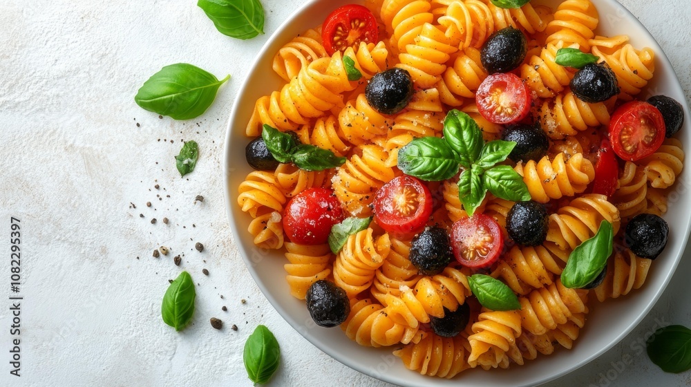 Rough Textured Pasta alla Norma Background. Generative AI Rough Textured Pasta alla Norma Background. Generative AI
