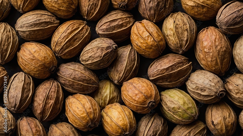 Chebulic Myrobalans, Myrolan Wood (Terminalia chebula) Dried Fruits - Ayurvedic Medicinal Herb with Healing Properties Chebulic Myrobalans, Myrolan Wood (Terminalia chebula) Dried Fruits - Ayurvedic Medicinal Herb with Healing Properties