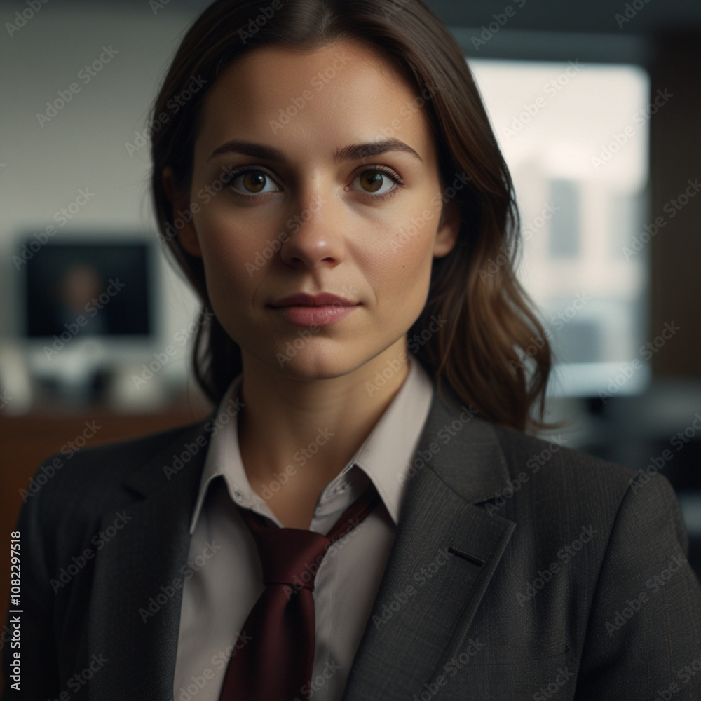 Smiling Business Woman in Business Dress Smiling Business Woman in Business Dress
