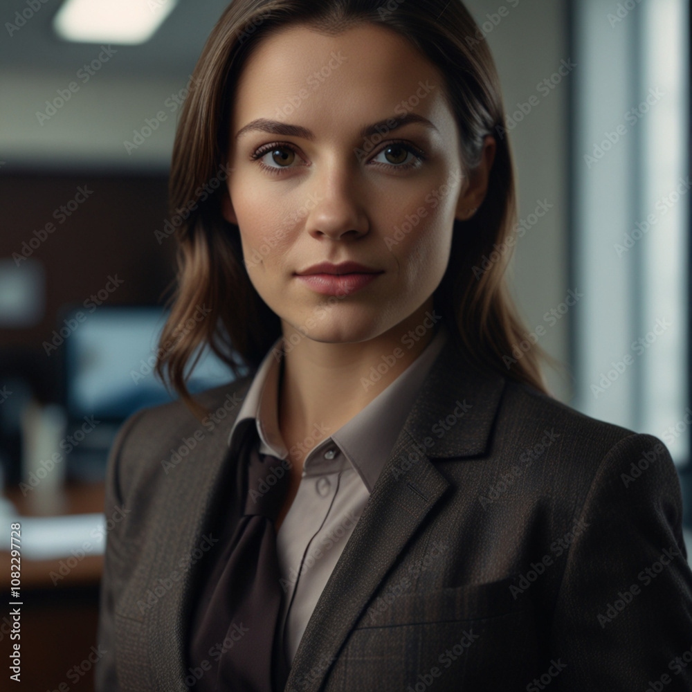 Smiling Business Woman in Business Dress Smiling Business Woman in Business Dress