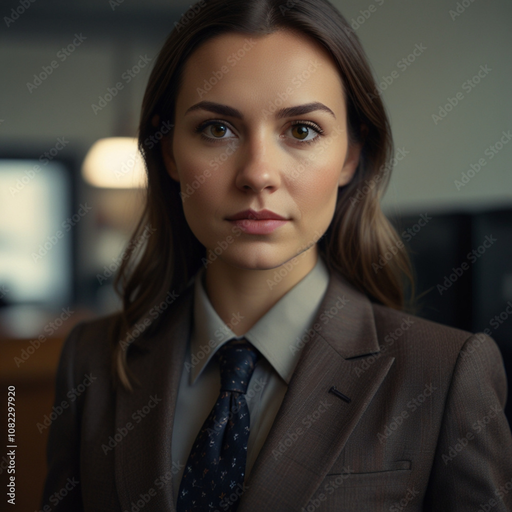 Smiling Business Woman in Business Dress Smiling Business Woman in Business Dress