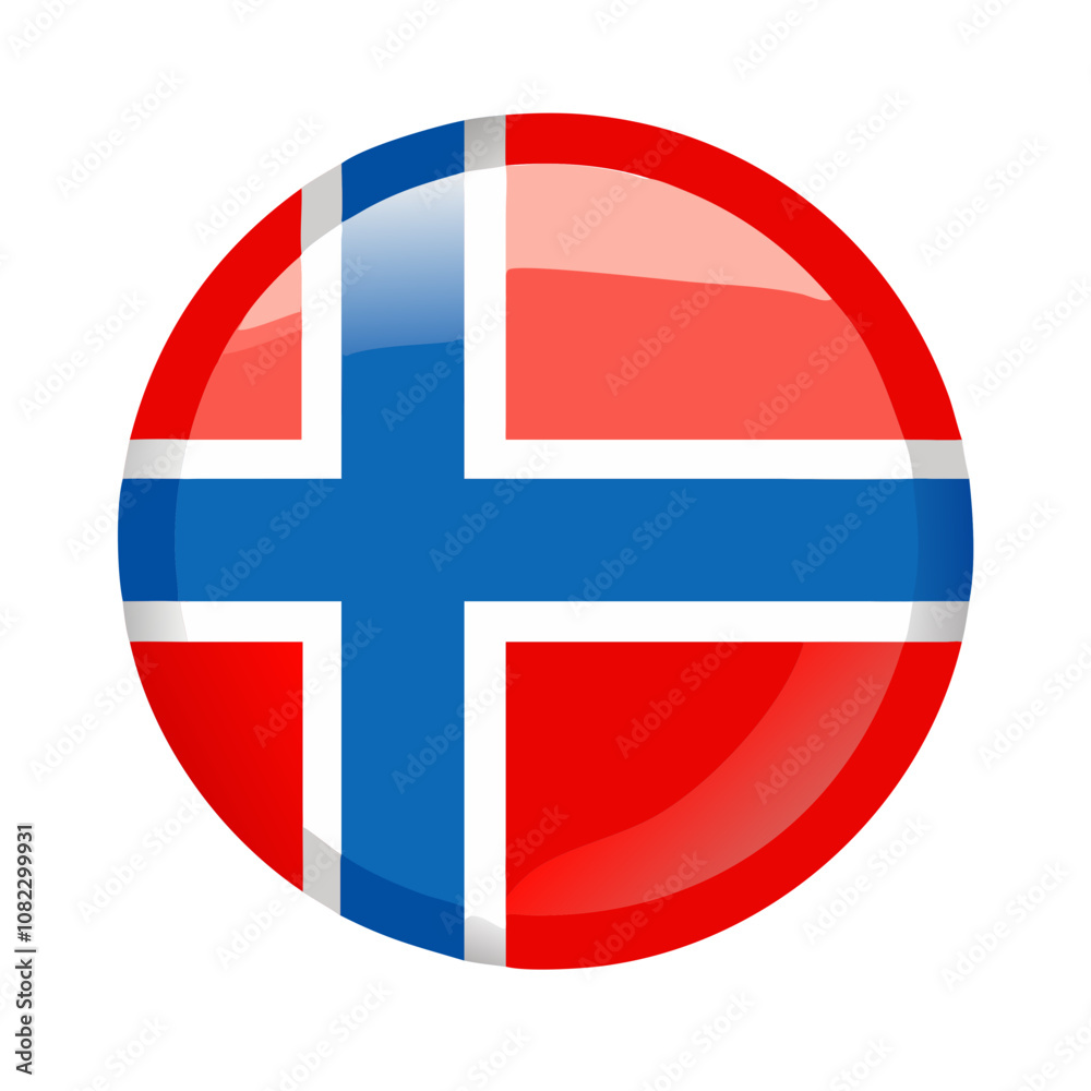 Norway circular flag icon Norway circular flag icon