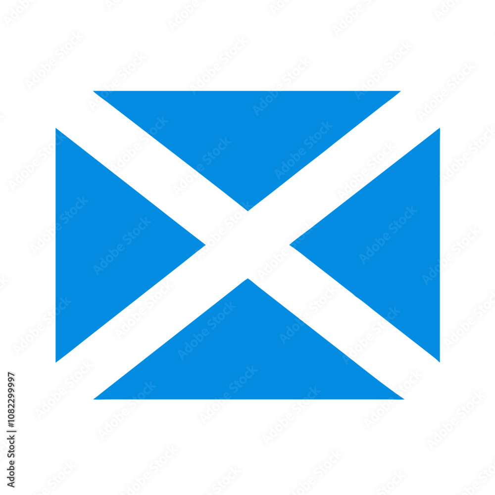 Scotland flag with blue and white cross Scotland flag with blue and white cross