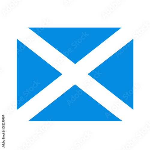 Scotland flag with blue and white cross	