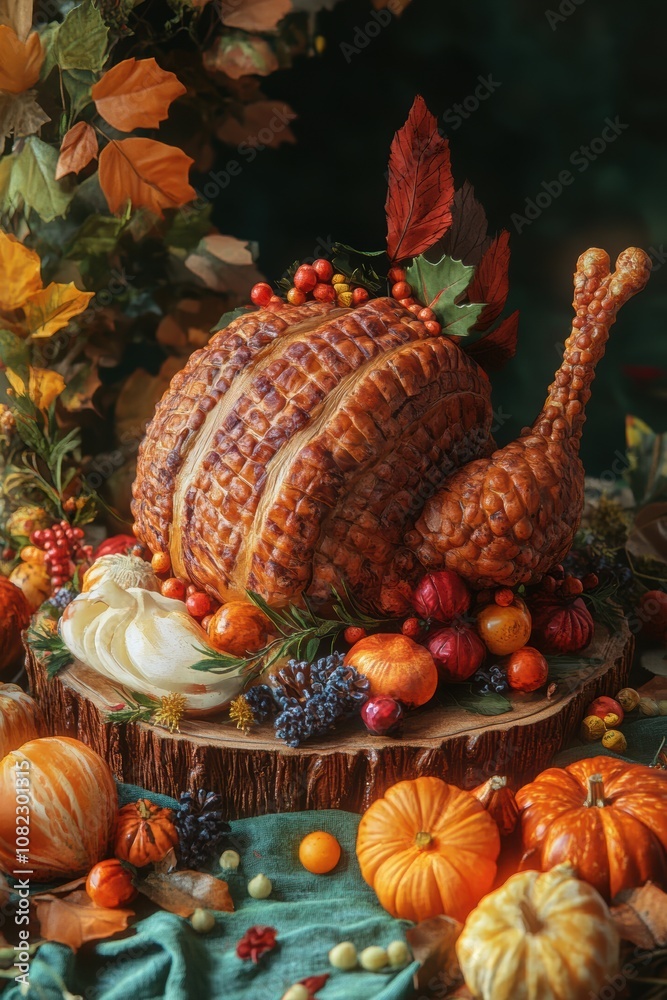 Greeting card design for thanksgiving holiday.