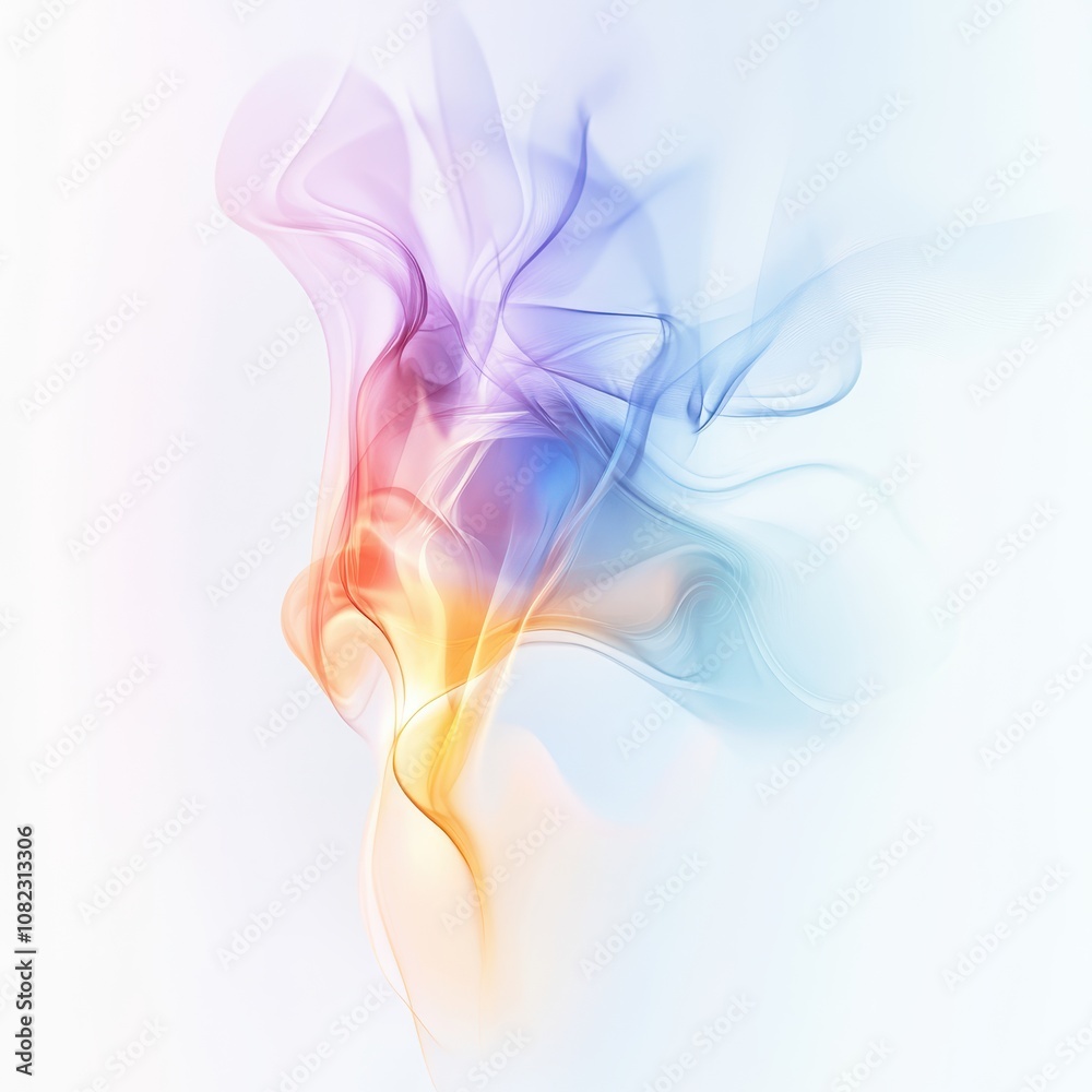 Divine breath representation, light as spiritual symbol, abstract holy inspiration, isolated on white background Divine breath representation, light as spiritual symbol, abstract holy inspiration, isolated on white background