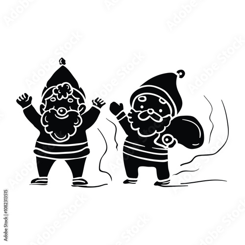 Hand drawing style of santa claus vector. It is suitable for christmas icon, sign or symbol.