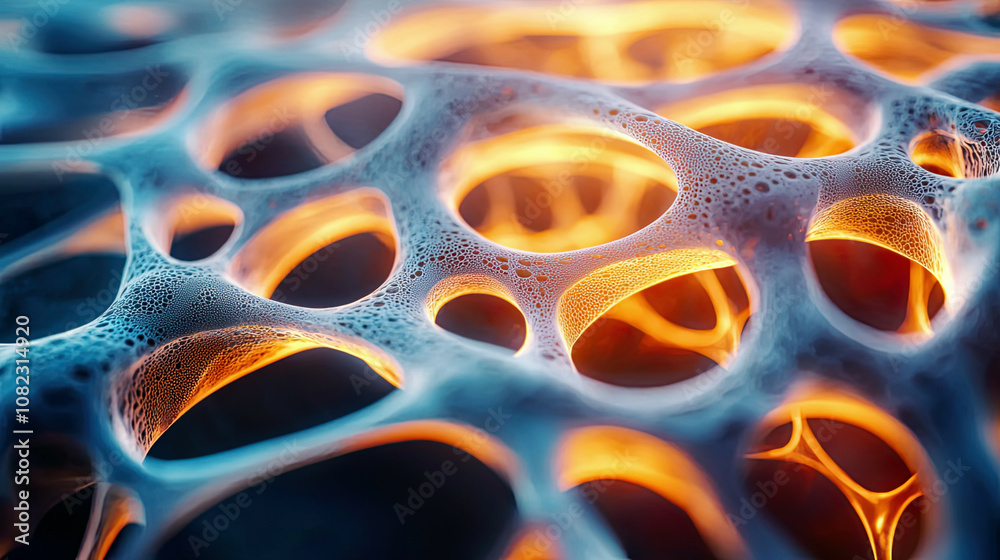 Ultra-realistic macro shot of bio-ink forming vascular tissue, sharp focus on intricate cellular layers, glowing modern biolab Ultra-realistic macro shot of bio-ink forming vascular tissue, sharp focus on intricate cellular layers, glowing modern biolab