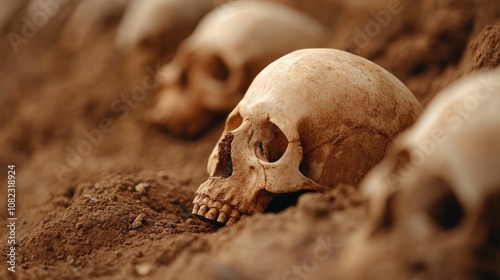 Human Skulls in the Ground