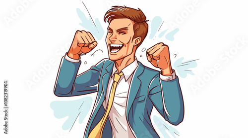 Confident Young Businessman Demonstrating Self Defence Techniques