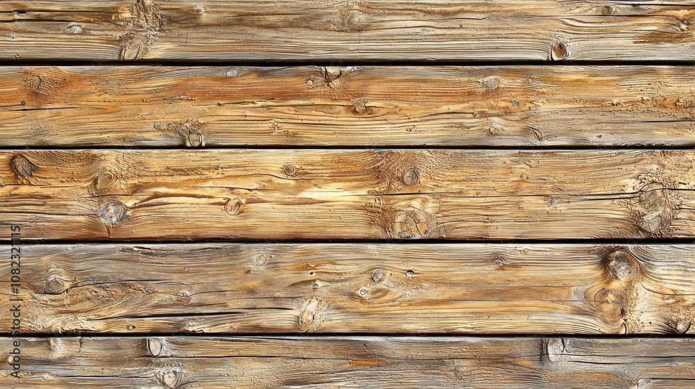 Wooden planks arranged in a neat pattern showcasing their natural grain and texture in warm tones
