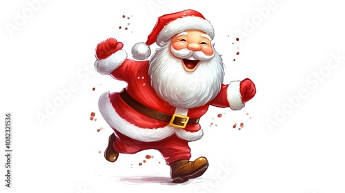 Cartoon illustration of celebration of Christmas,generated with AI.