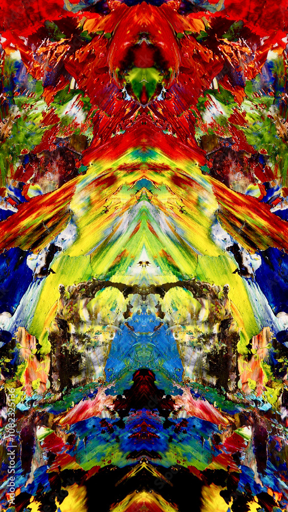 Fototapeta premium Abstract art background . Hand painting artwork on canvas .