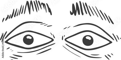 Design of watching eye draw