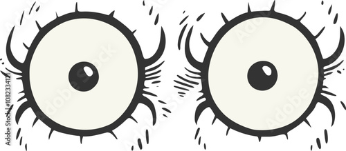 Design of watching eye draw