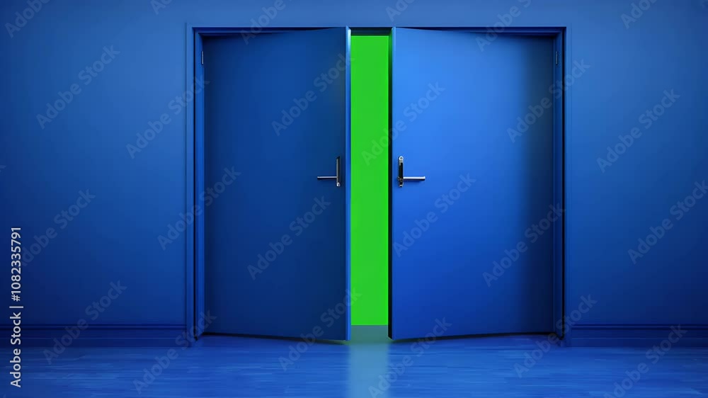 creative visual effects projects design chroma key background wall light house gate exit entrance empty doorway white open isolated home