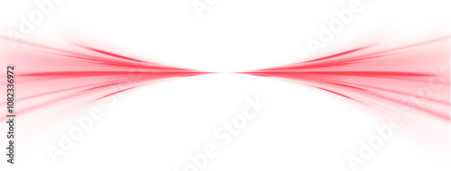 Png neon rays vector abstract background red. Futuristic technological style. Png Abstract background with speed lines. Vector illustration. Futuristic. The light lines of the road are red