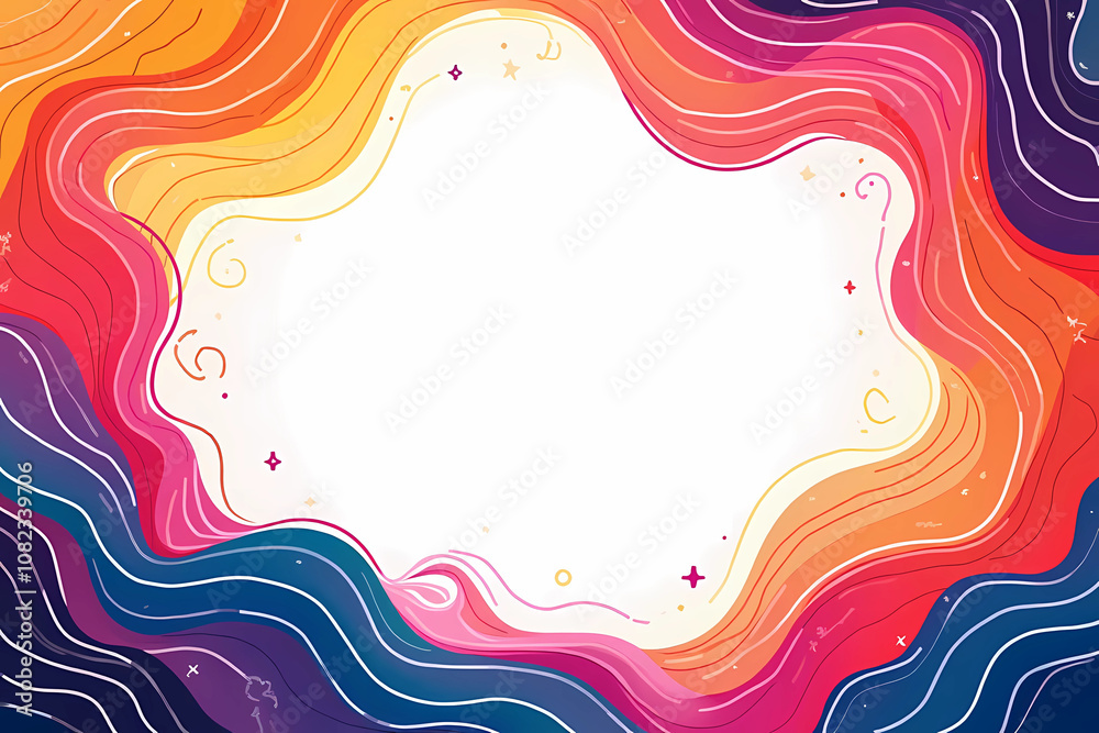 : Bright abstract background with colorful smooth shapes and copy space : Bright abstract background with colorful smooth shapes and copy space
