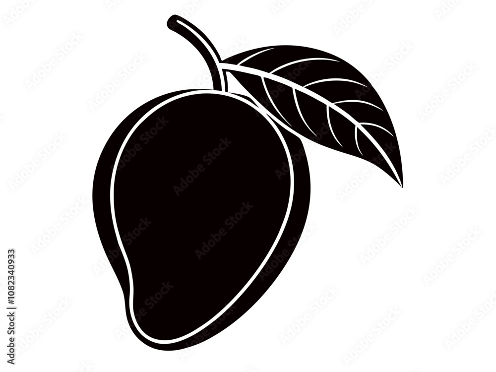 Creative fruit line art design vector silhouette with a white background Creative fruit line art design vector silhouette with a white background