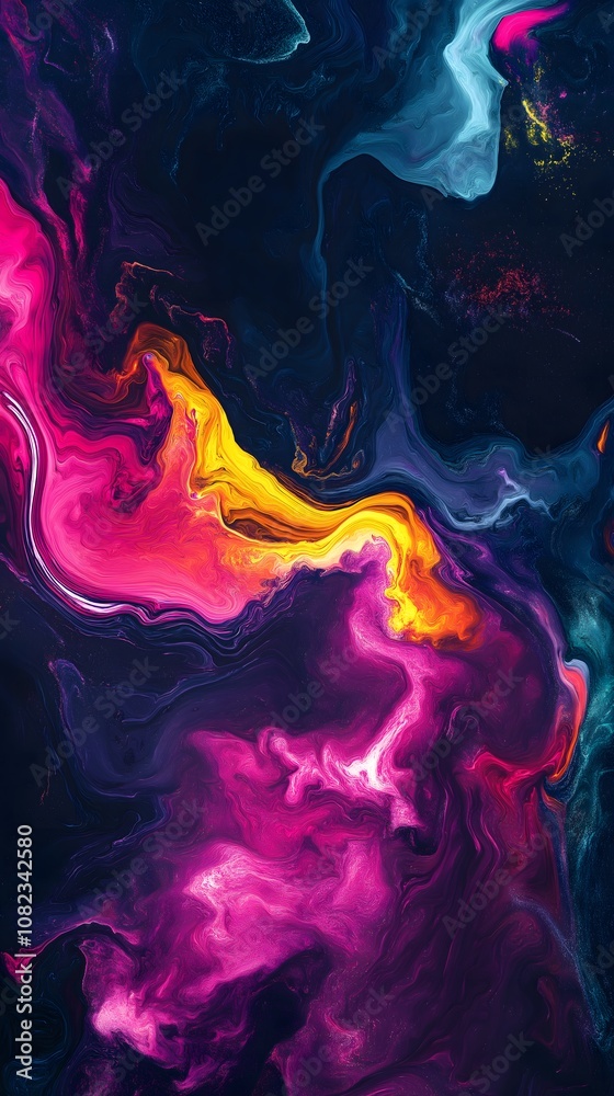 Vibrant Fluid Acrylic Painting Abstract Art Vibrant Fluid Acrylic Painting Abstract Art