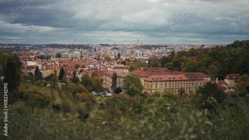 prague city view from hills