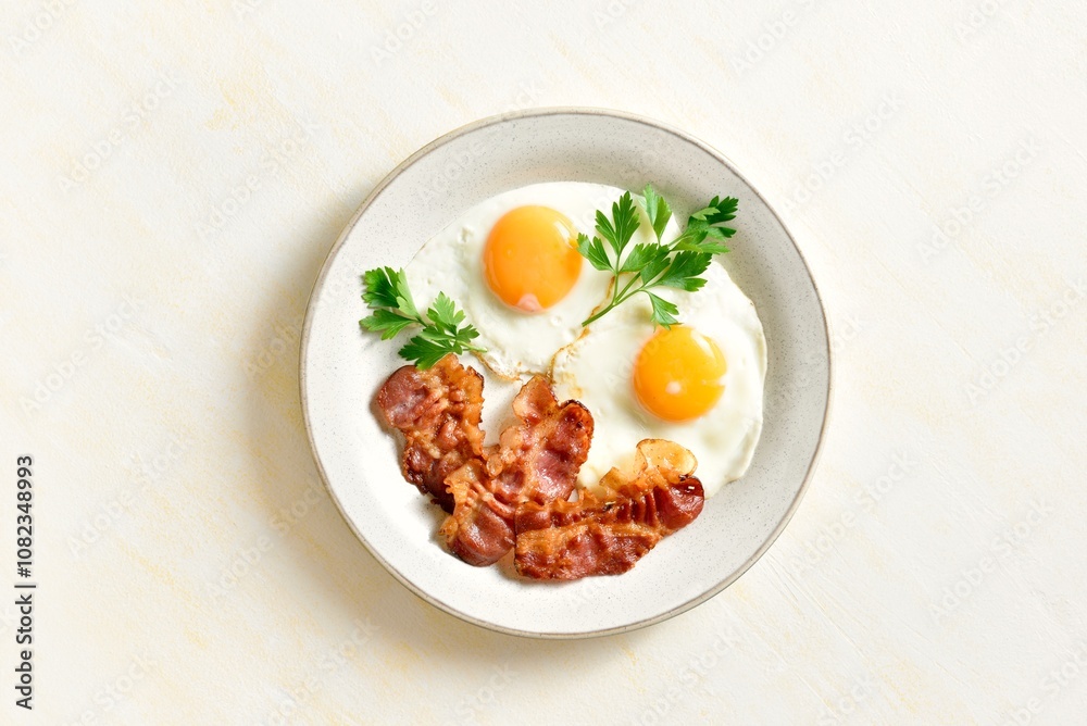 Fried eggs with bacon Fried eggs with bacon