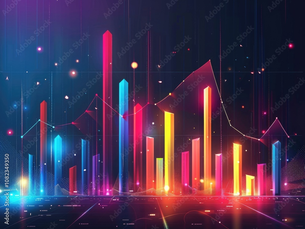 Graph Bar Chart. Infographic of Business Growth Process with Trending Bar Chart Graph Bar Chart. Infographic of Business Growth Process with Trending Bar Chart
