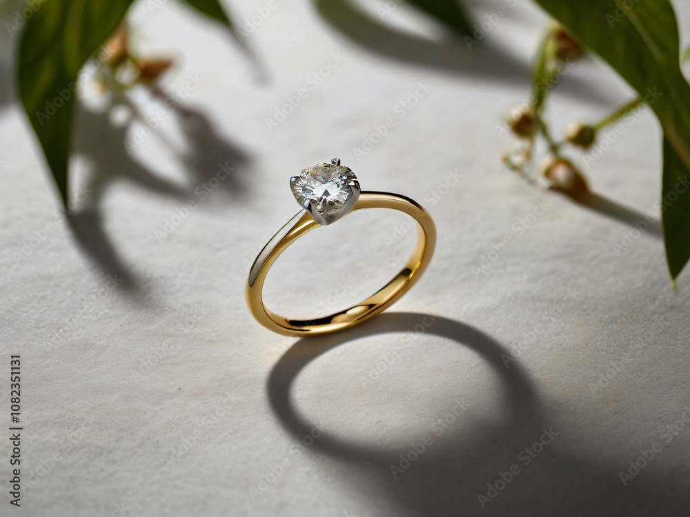 Diamond-studded wedding ring in a classic design. Diamond-studded wedding ring in a classic design.