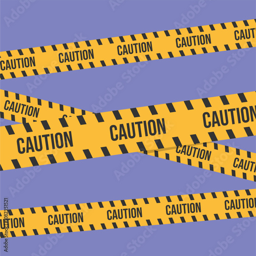 Warning tape illustration. construction caution stipes vector icon. warning sigh illustration