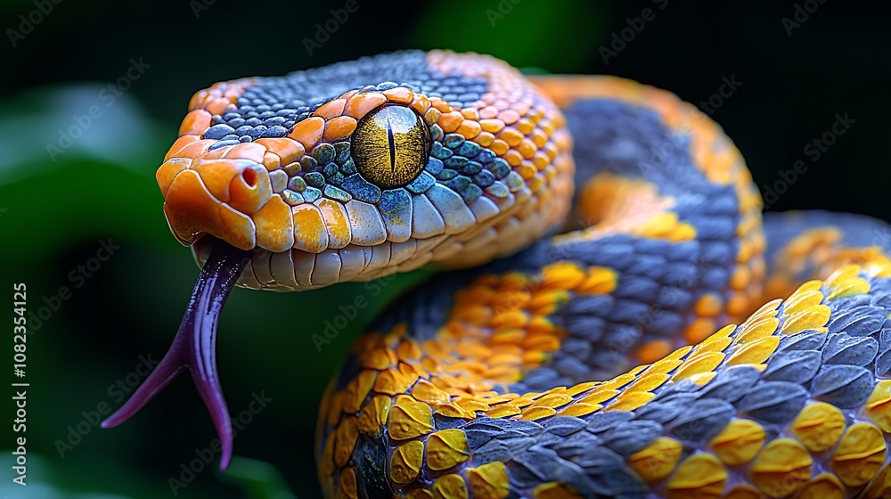 Fototapeta premium snake inforest