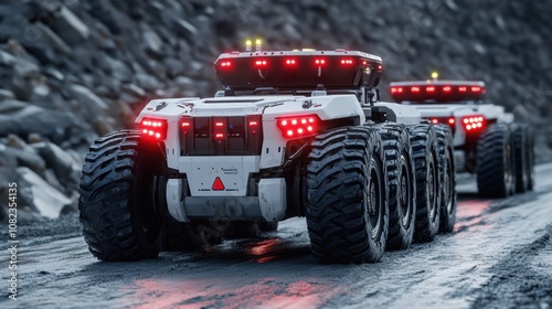 Autonomous Mining Vehicles Heavy Duty Off Road Convoy