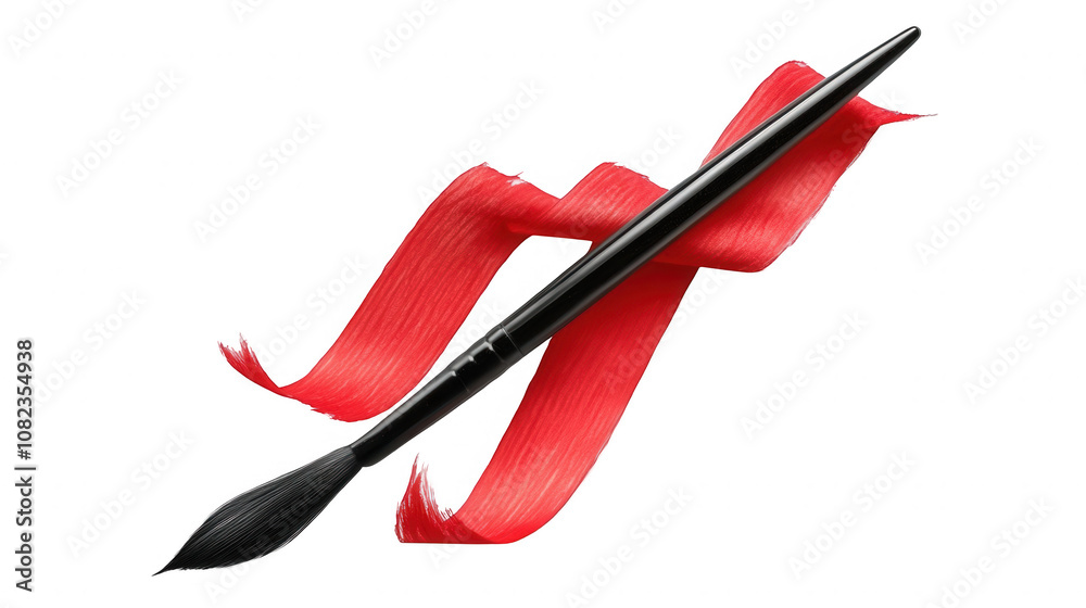 Chinese Calligraphy Brush with Red Ribbon, Chinese New Year Festival, Isolated on White, PNG File, Transparent Background
Chinese Calligraphy Brush with Red Ribbon, Chinese New Year Festival, Isolated on White, PNG File, Transparent Background