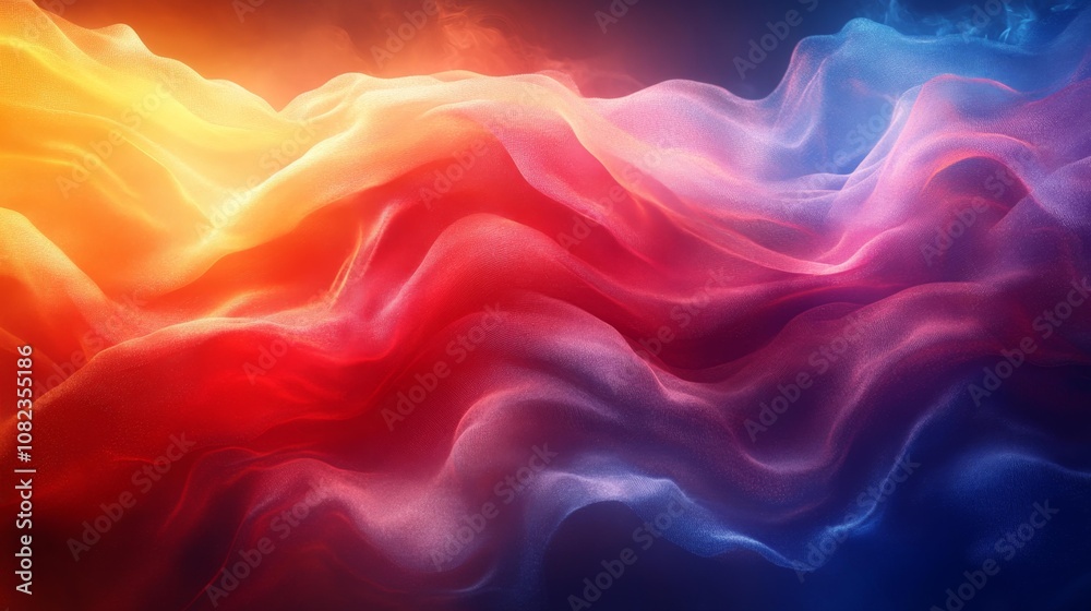 Fototapeta premium Flowing Czech Republic Flag Background. Generative AI