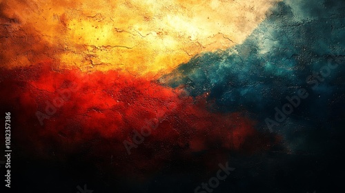 Dramatic Abstract Sunset with Fiery Colors. Generative AI