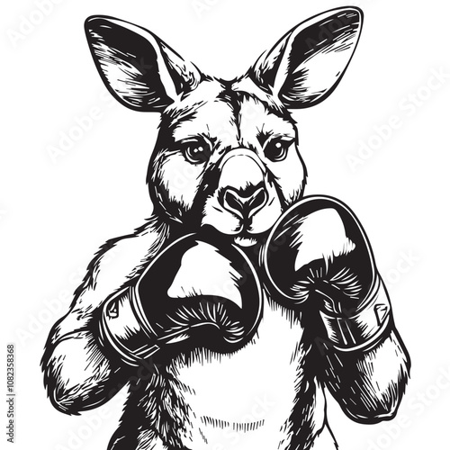 boxer kangaroo cartoon photo