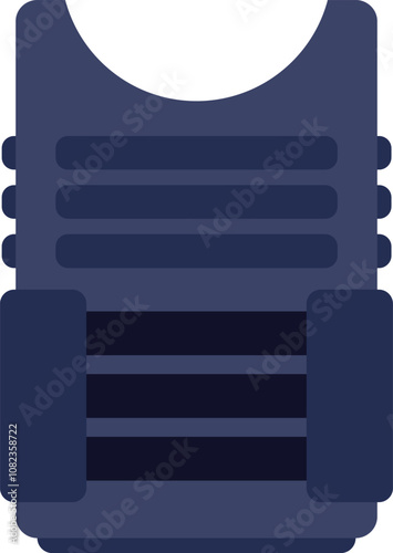 Dark bulletproof vest ensuring safety and security