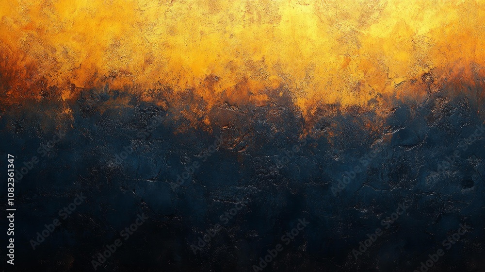 Obraz premium Textured Yellow and Black Abstract Background. Generative AI