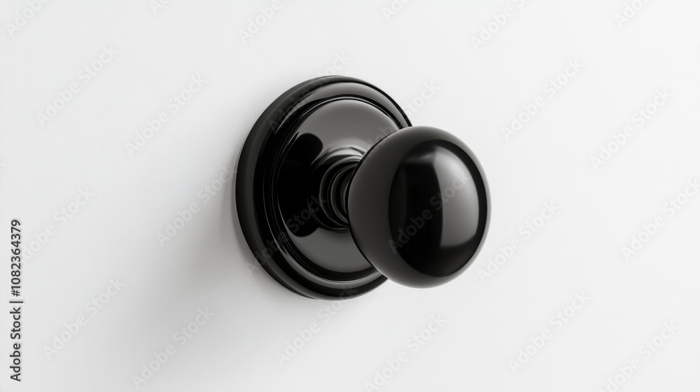 Minimalist round black doorknob with sleek design, perfect for modern interiors. This elegant hardware adds touch of sophistication to any door Minimalist round black doorknob with sleek design, perfect for modern interiors. This elegant hardware adds touch of sophistication to any door