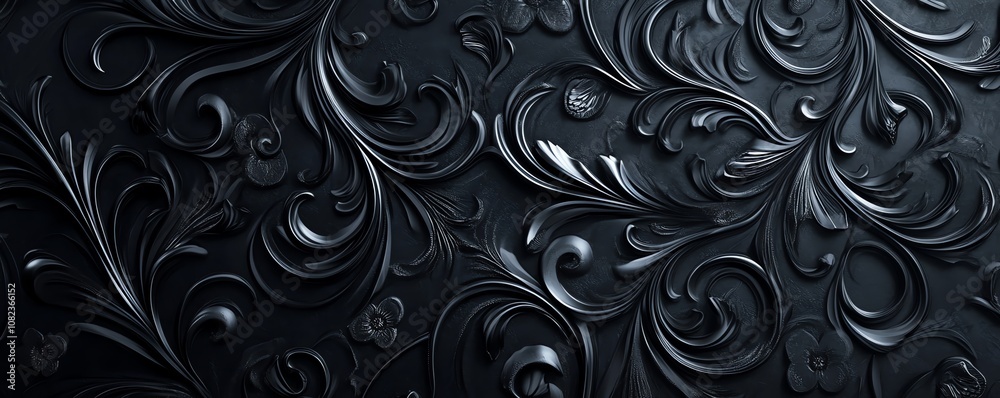 Elegant Filigree Patterns on Black Elegant Filigree Patterns on Black