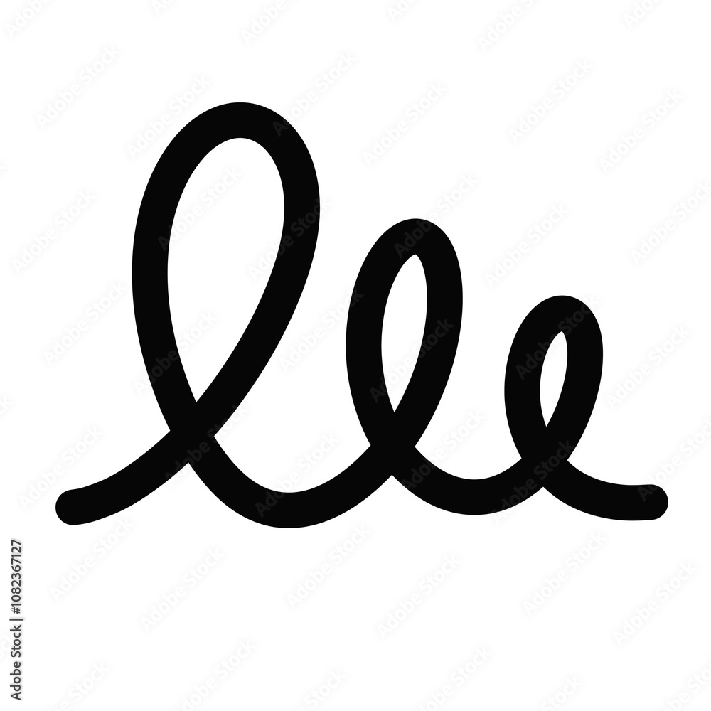 Hand drawn curly pen line element design Hand drawn curly pen line element design
