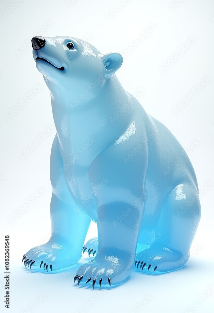 Stunning Glass Art of a Polar Bear: Photorealistic Render with Glacial Blue Tint and Refractive Light Patterns, Ideal for Home Decor
Stunning Glass Art of a Polar Bear: Photorealistic Render with Glacial Blue Tint and Refractive Light Patterns, Ideal for Home Decor