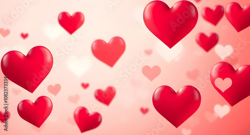 valentine background with hearts 