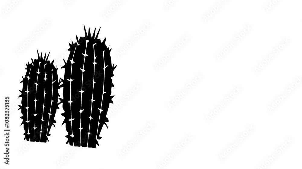 Cactus plant isolated on white background with copy space Cactus plant isolated on white background with copy space