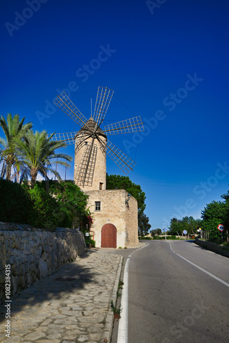 the sineu windmill in mallorca photo