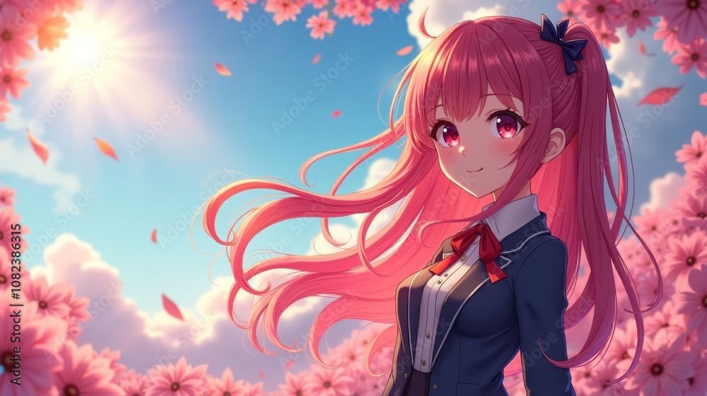 Vibrant Anime Girl Artwork Vibrant Anime Girl Artwork