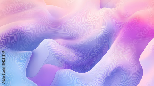 Light topographic contour map with gentle curves and a serene, harmonious color palette. abstract and minimalistic design backgrounds. Harmonious. Illustration photo