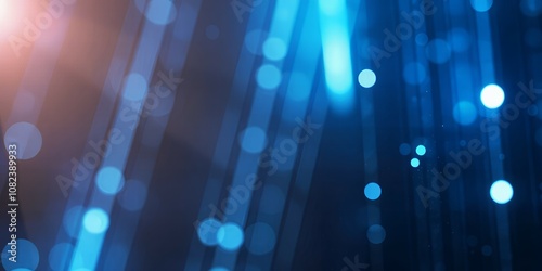 Wallpaper Mural Abstract blue bokeh lights with a glowing background. Torontodigital.ca